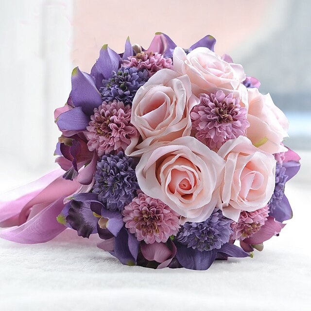  Wedding Flowers Bouquets Wedding / Party / Evening Dried Flower / Polyester / Organza 11.42