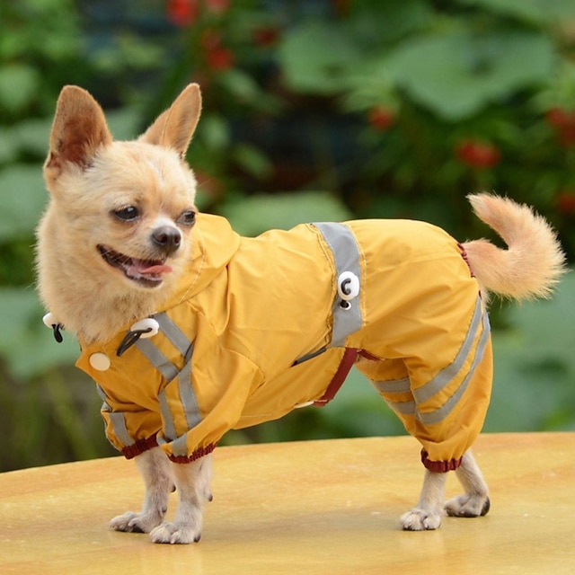  impermeable para perros impermeable ropa para cachorros un color impermeable a prueba de viento ropa para perros al aire libre ropa para cachorros trajes para perros