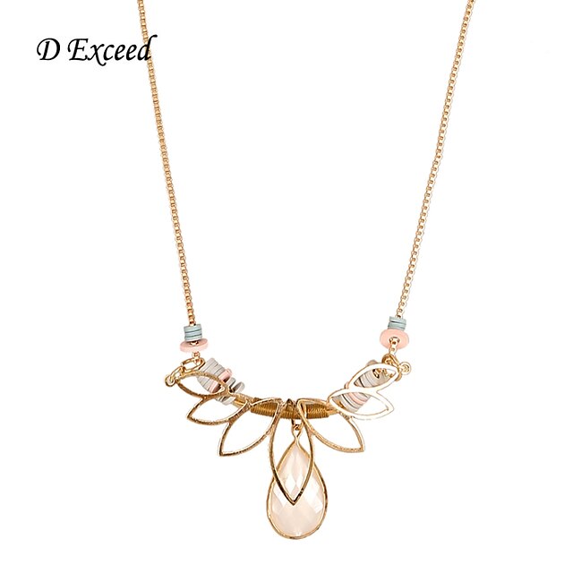  D Exceed Petals Gold-plated Pendant Necklace For Woman