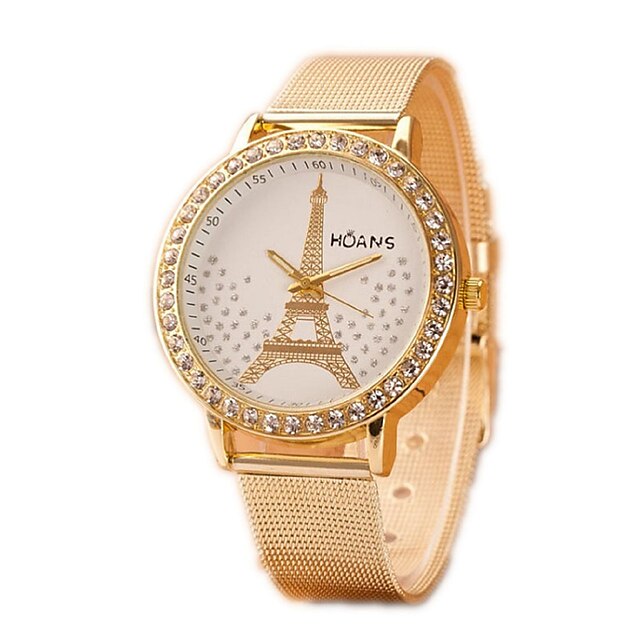  Women's Wrist Watch Quartz Silver / Gold Casual Watch Imitation Diamond Analog Ladies Charm Simulated Diamond Watch Fashion - Golden