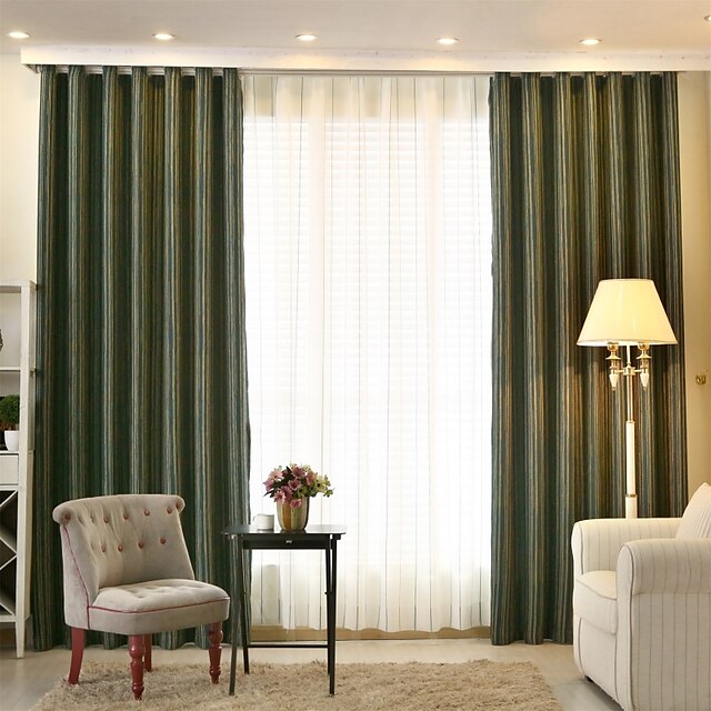  Moderno Cortinas opacas cortinas Dos Paneles Sala de estar   Curtains / Jacquard