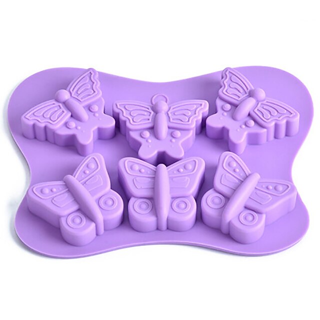  Random Color 1PC Butterfully Shape Silicone Mold for Jelly, Chocolate, Soap Cake Decorating DIY Kitchenware ,Bakeware