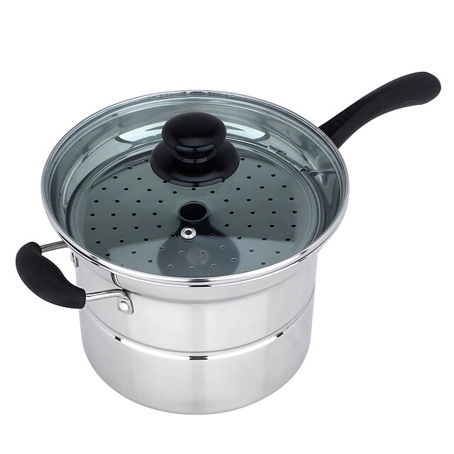  The Stainless Steel Single Bottom Multi-Purpose Noodles' Pot  22cm (Cooker Gas Wtove Universal)