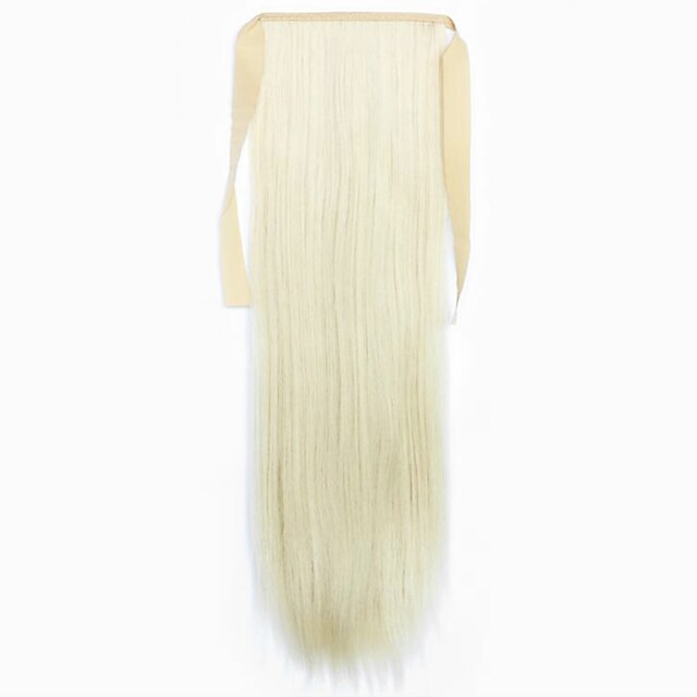  亜麻色の長さ60センチメートル合成バインド型の長いストレートヘアのかつらスギナ（カラー613）
