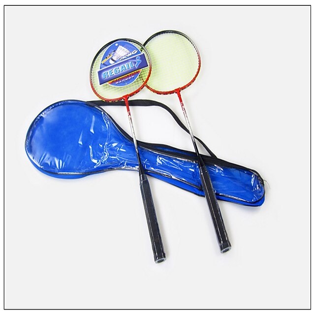  Raquettes de Badminton 2 Pièces Alliage de fer Indéformable Intérieur Extérieur
