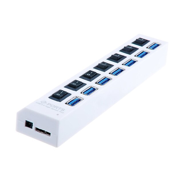  USB 3.0 7 porty / rozhraní USB rozbočovač se samostatným spínačem 19 * 34 * 1,5