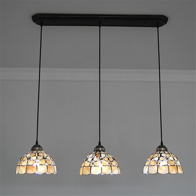  3-Licht 20cm(8 Inch) Ministil Pendelleuchten Metall Muschel Andere Tiffany 110-120V / 220-240V