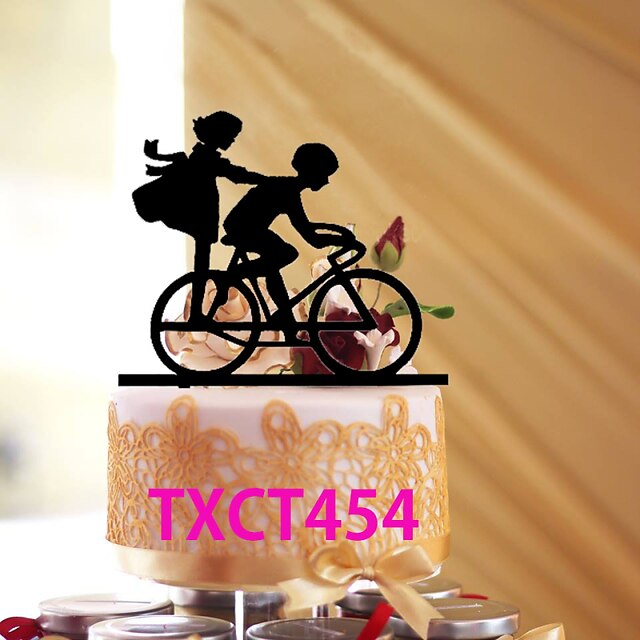  Cake Topper Classic Theme Classic Couple Acrylic Anniversary with 1 pcs OPP
