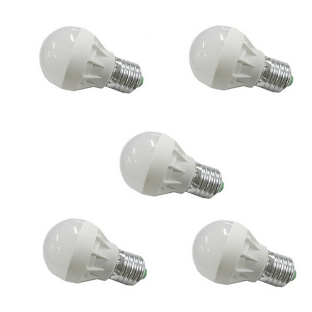  5pcs 3 W LED Globe Bulbs 300-350 lm E26 / E27 G45 6 LED Beads SMD 5630 Warm White Cold White 220-240 V 110-130 V / 5 pcs / RoHS / CCC