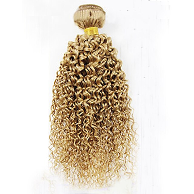  1 Bundle Brasilianskt hår Lockigt Curly Weave Obehandlad hår Förfärgad hår väver Hårförlängning av äkta hår Heta Försäljning Människohår förlängningar / 10A