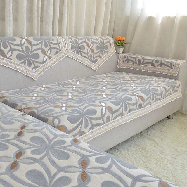  cuscino del divano Floral botanico Stampa 100% cotone e ciniglia Copriletto