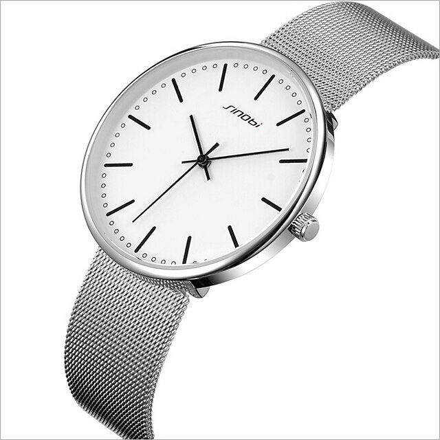  Homens / Mulheres / Casal Relógio de Moda Impermeável Aço Inoxidável Banda Luxo / Minimalista Branco / Dois anos / Maxell CR2016