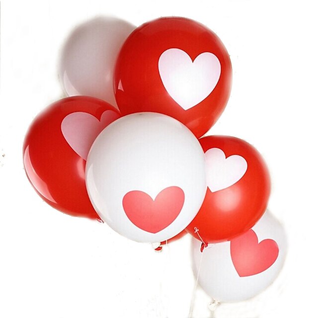  100pcs / lot 12inch 2,8 g / pc balão de cor padrão do coração da festa de aniversário de casamento ballon bola de hélio látex misturada