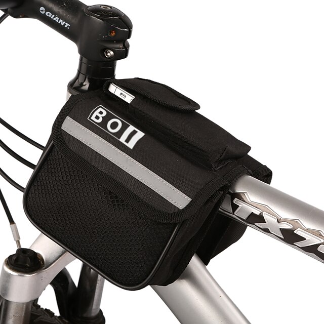  BOI 2 L Fahrradrahmentasche Feuchtigkeitsundurchlässig Wasserdichter Reißverschluß tragbar Fahrradtasche 600D Polyester Tasche für das Rad Fahrradtasche Radsport / Fahhrad