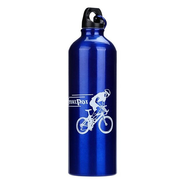  Bicicleta Botellas de Agua Sin BPA Portátil No tóxico Ecológico Para Ciclismo Bicicleta de Pista Bicicleta de Montaña Aleación de aluminio Negro Rojo Azul 1 pcs