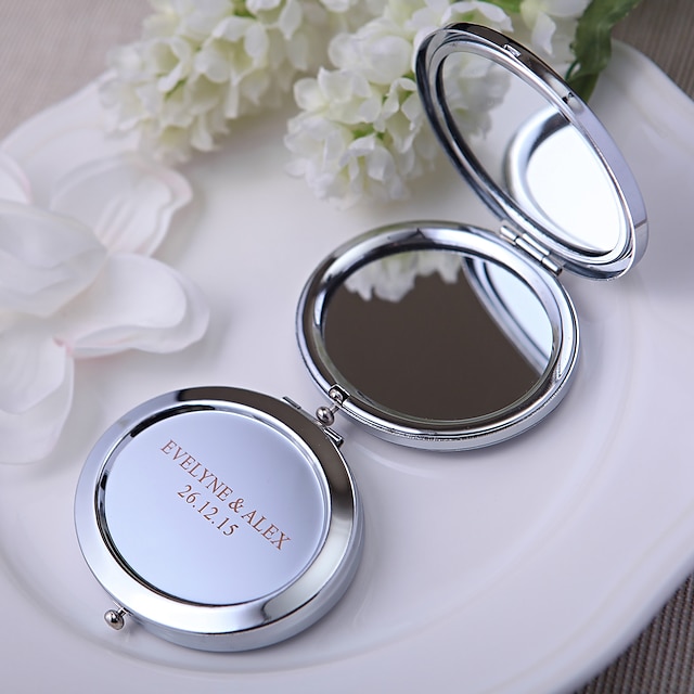  Mariage / Anniversaire / Enterrement de Vie de Jeune Fille Chrome Compacts Thème classique - 1 pcs