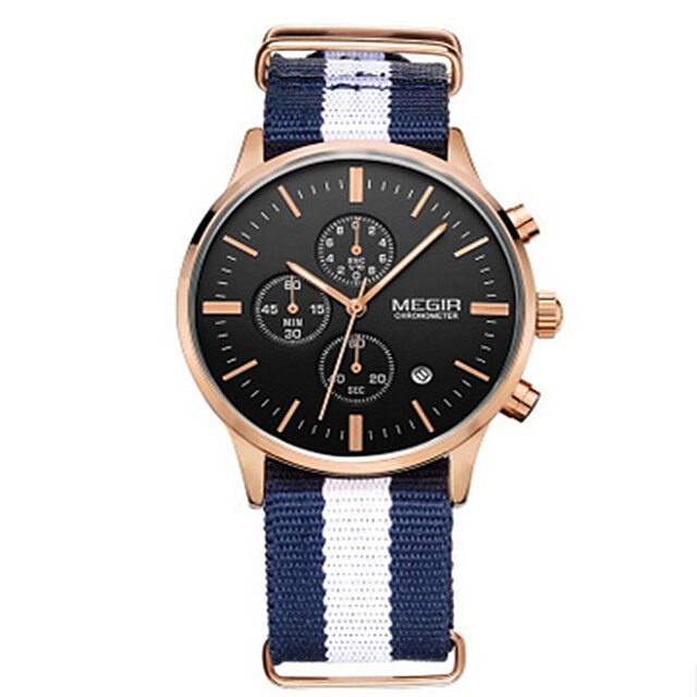  Masculino Relógio Elegante Quartz Calendário / Relógio Casual / Cronômetro Tecido Banda Branco marca