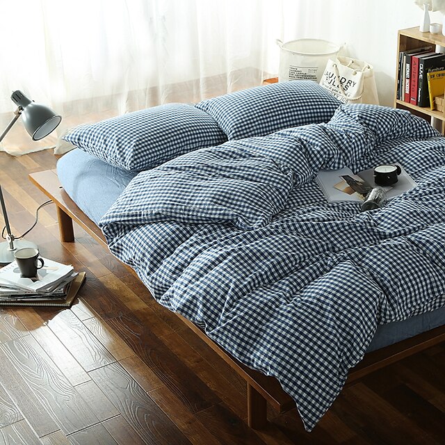  Bettbezug-Sets Verziert Baumwolle Garngefärbt 4 Stück