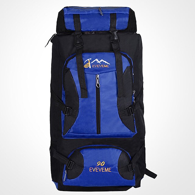  80 L Hiking Backpack Waterproof Multifunctional Laptop Packs Wear Resistance Outdoor Camping / Hiking Climbing Traveling Terylene Nylon Red Blue Orange