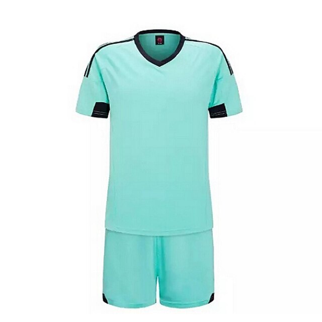  Soccer Clothing Suit Breathable Quick Dry Running Exercise & Fitness Leisure Sports Winter Terylene Kid's Light Blue Light Green