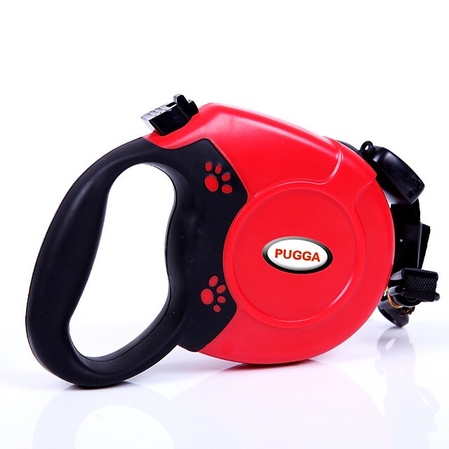  Cat Dog Leash Adjustable / Retractable Automatic Solid Colored Plastic Small Dog Black Red Blue Gray
