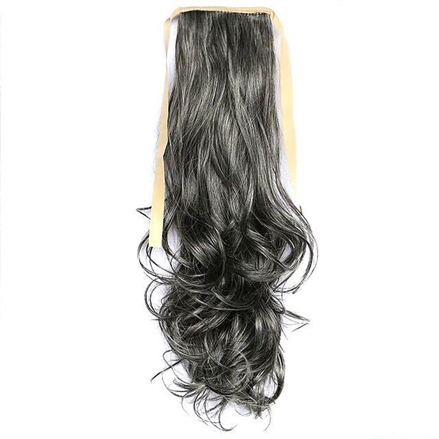  peruka szara 50cm wysokotemperaturowy drut pasek styl długie włosy ponytail kolor 2/613