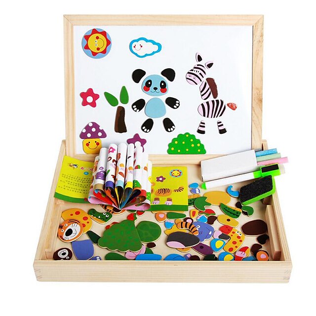  la nouvelle dpell magnétique dpell joie, bois puzzle de enfants, éducatifs jouets pour bébés-les animaux de la forêt apprentissage