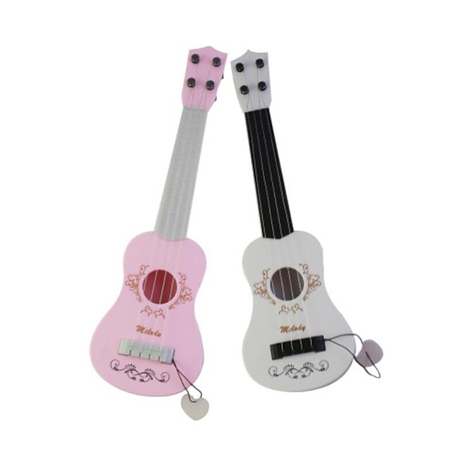 plast blå / rosa / hvit simulering barnet gitar for barn over tre musikalske instrumenter leketøy