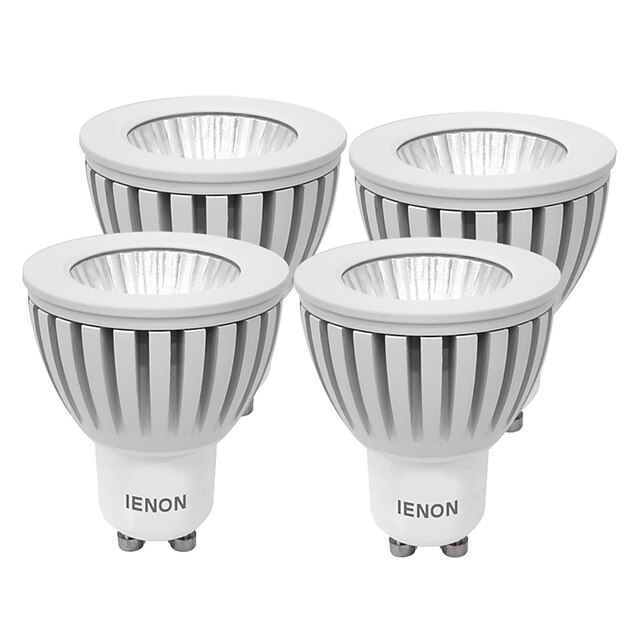  GU10 Spot LED MR16 1 COB 240-270 lm Blanc Chaud Blanc Froid Décorative AC 100-240 V 4 pièces