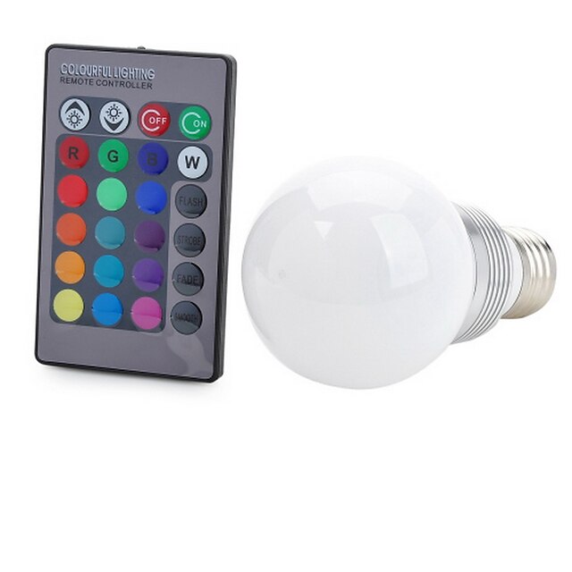  100-200 lm E26/E27 LED Smart Bulbs T 1 leds COB Decorative Remote-Controlled RGB AC 85-265V