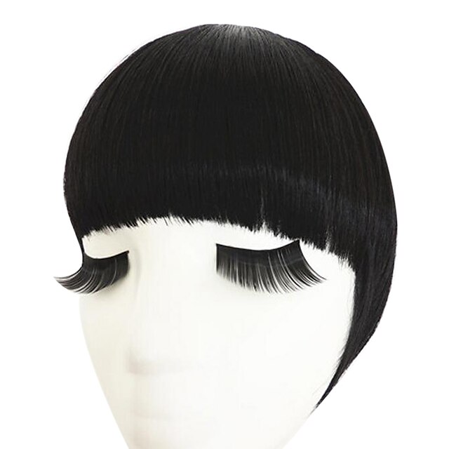  natural black with hair hoop double temples to neat bang natural black
