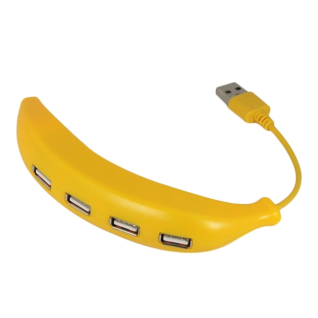  USB 2.0 4 منافذ / واجهة USB محور جميل الفاكهة الموز 12 * 1 * 1