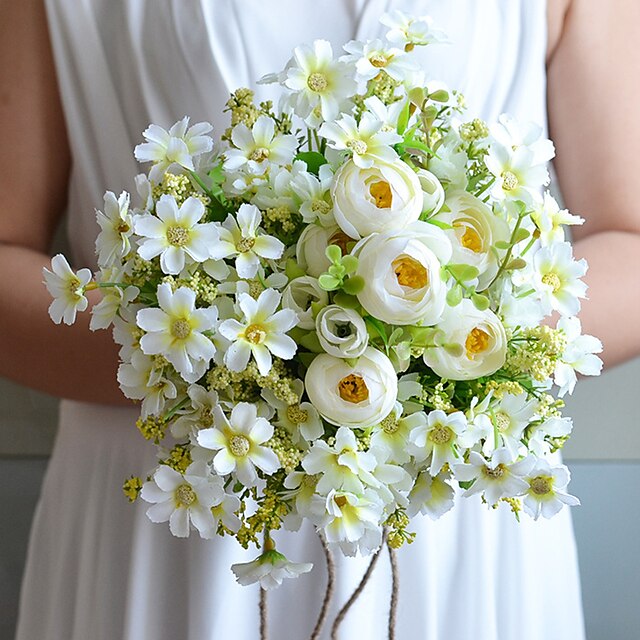  Wedding Flowers Bouquets Wedding Tulle / Satin / Cotton 9.06