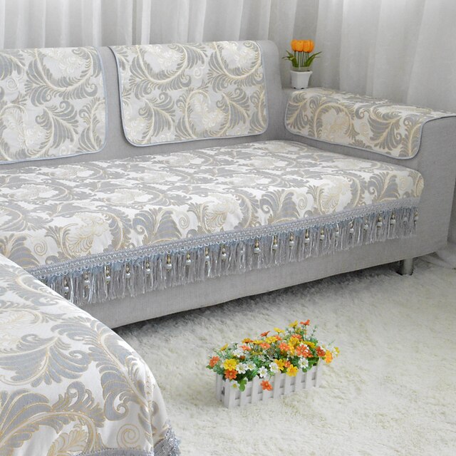  Sofa Cushion Floral Botanical Jacquard 100% Cotton Chenille Slipcovers