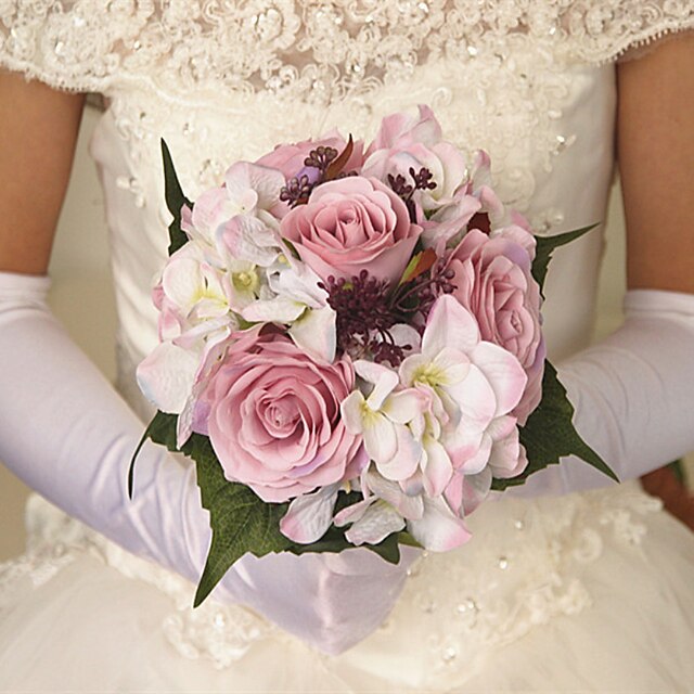  Fleurs de mariage Bouquets Mariage / Fête / Soirée Satin 26cm