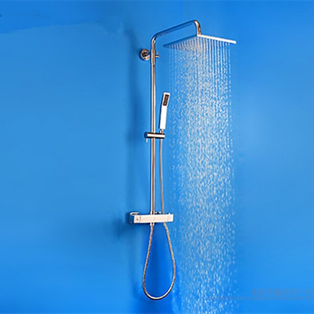  Duschsystem einstellen - Regenfall Moderne Chrom Duschsystem Keramisches Ventil Bath Shower Mixer Taps / Messing