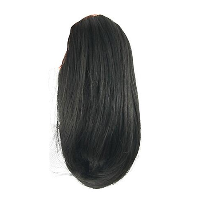  A Clipser Bouclé Queue-de-cheval Griffe d'ours / pince à mâchoires Pièce de cheveux Extension des cheveux 10 pouces Noir