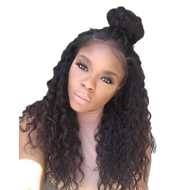  Human Hair Glueless Full Lace Glueless Lace Front Full Lace Wig style Brazilian Hair Water Wave Wig 130% 150% Density with Baby Hair Natural Hairline African American Wig 100% Hand Tied Bleached Knots