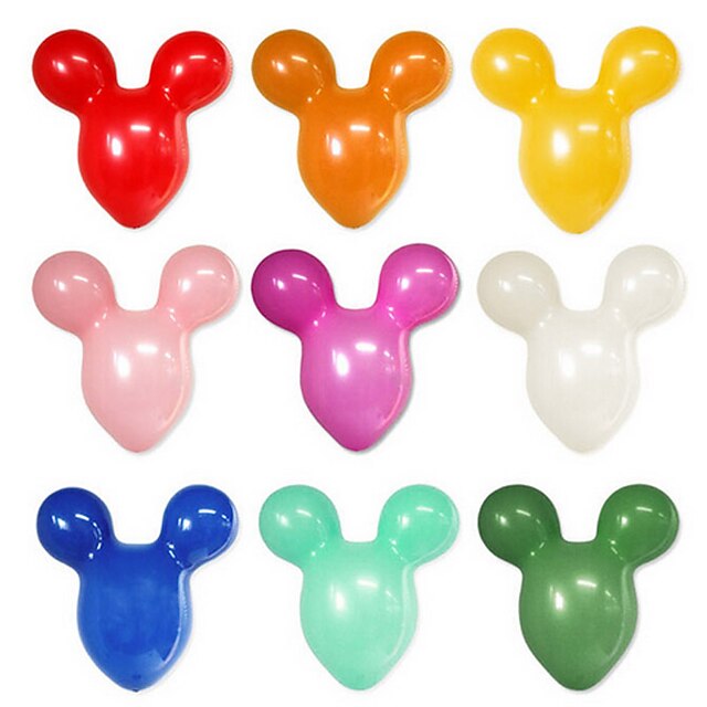  20pcs dessin animé souris forme ballons en latex ballon animal pour jouet déco fête