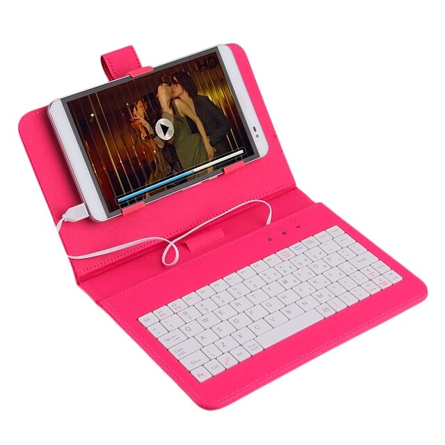  Capinha Para Capa Proteção Completa Tablet Case com teclado Côr Sólida Rígida PU Leather para