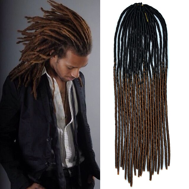  20inch Kanekalon Senegalese Braids Soft Dread Lock Synthetic Braiding Hair Black Ombre Dark Brown