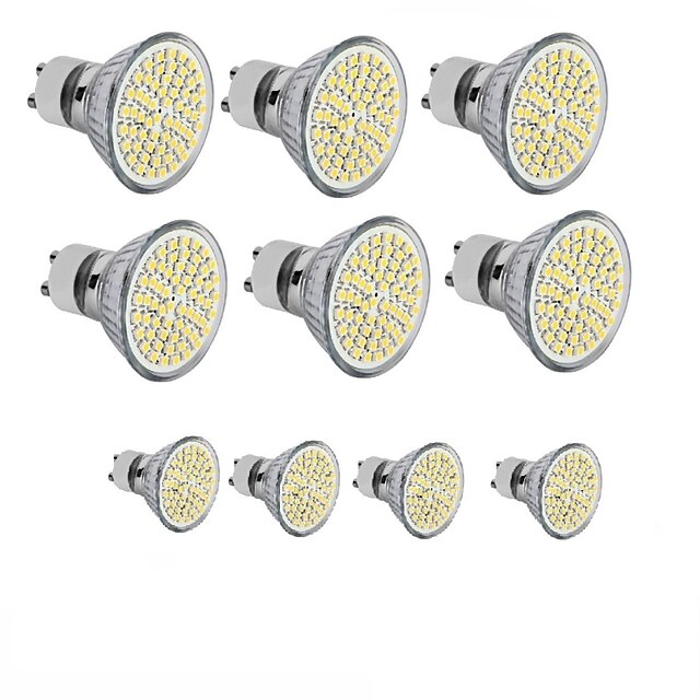  10pcs 3.5 W LED Spotlight 300-350 lm GU10 GU5.3(MR16) E26 / E27 MR16 60SMD LED Beads SMD 2835 Decorative Warm White Cold White 220-240 V 12 V 110-130 V / 10 pcs / RoHS