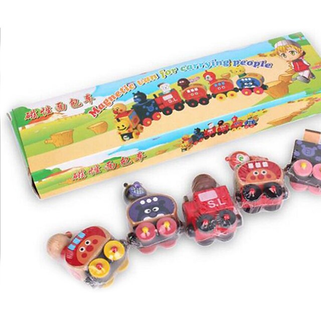  Brinquedos Magnéticos Carros de Brinquedo Quebra-Cabeça Quebra-Cabeças de Madeira Fantoches Modelos de madeira Classificador de forma de brinquedo Brinquedos Magnéticos Trem Cauda Crianças Brinquedos