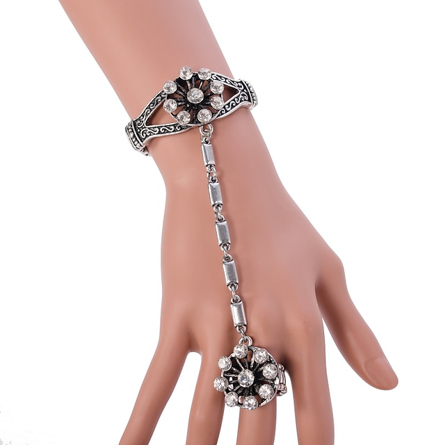  נשים שרשרת וצמידים צמידי צ'ארם צמידי טבעת סגסוגת תכשיטים עבור חתונה Party יומי