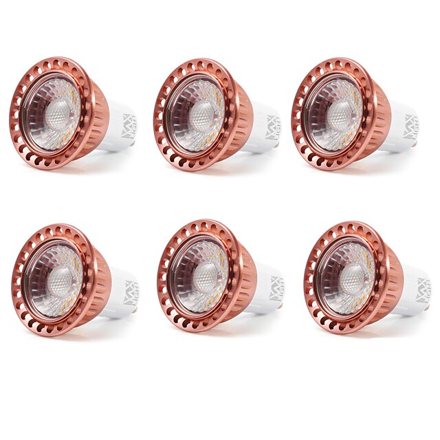  6pcs 8 W Lâmpadas de Foco de LED 700-850 lm GU10 1 Contas LED COB Regulável Decorativa Branco Quente Branco Frio 220-240 V 110-130 V