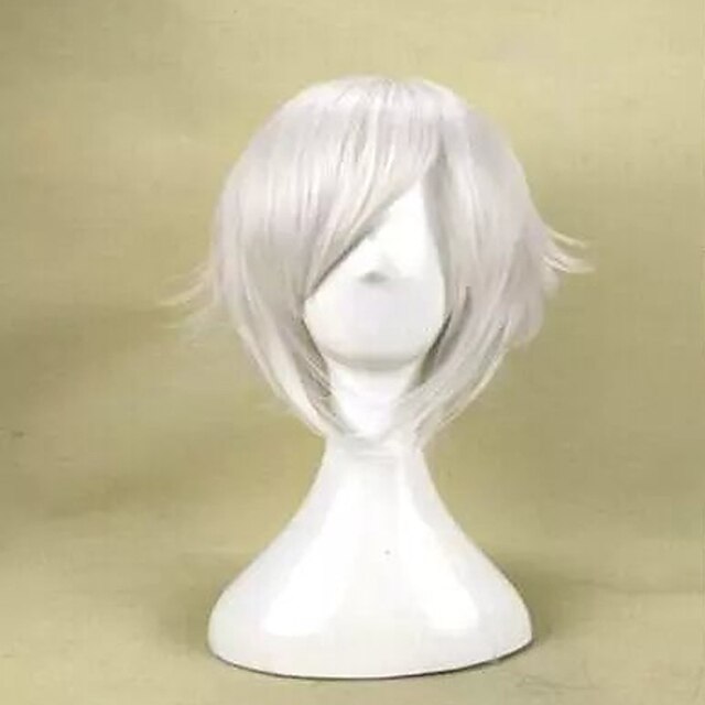 Cosplay Costume Wig Synthetic Wig Straight Straight Wig White Synthetic Hair Women's White hairjoy