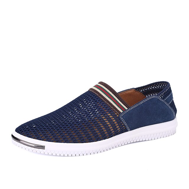  Homens Tule Verão / Outono Conforto Mocassins e Slip-Ons Cinzento / Azul Marinho / Atlético / Ao ar livre