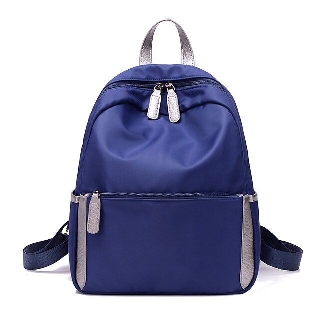  Nylon Cover Commuter Backpack Solid Colored Casual Black / Purple / Fuchsia