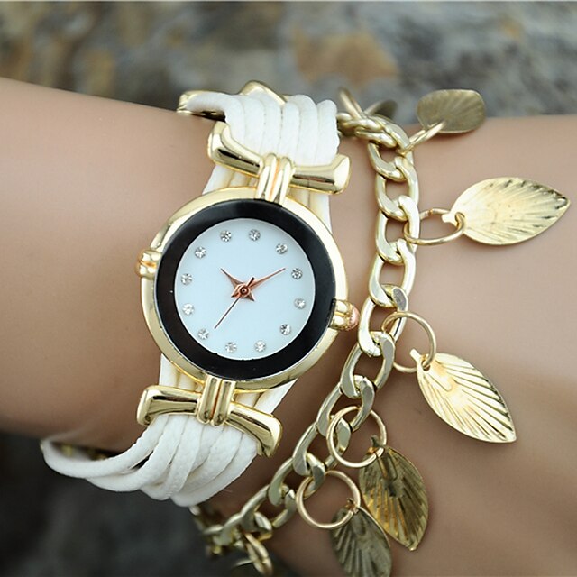  Women's Bracelet Watch Quartz Black / White / Blue Hot Sale Analog Charm Fashion - Golden White Black One Year Battery Life / Tianqiu 377