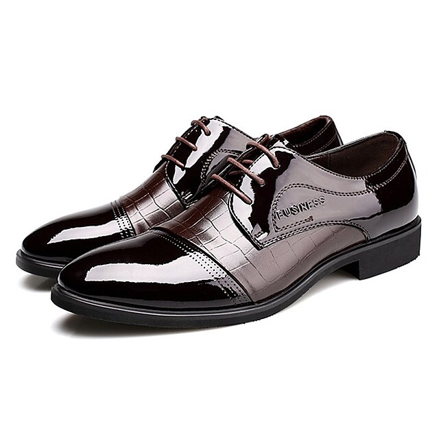  Homme Chaussures Formal Cuir Verni Printemps / Automne Confort Oxfords Noir / Marron / Soirée & Evénement